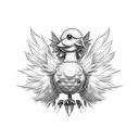 Chocobo chick and moogle tattoo design idea