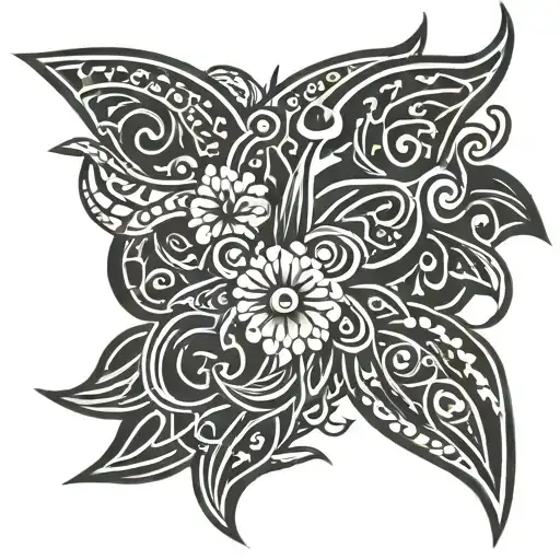 Hawaiian tribal patterns tattoo design idea
