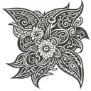 Hawaiian tribal patterns tattoo design idea