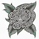 Hawaiian tribal patterns tattoo design idea