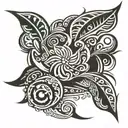 Hawaiian tribal patterns tattoo design idea
