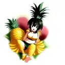 Pineapple tattoo design idea