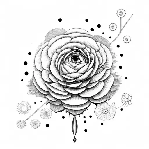 ranunculus tattoo design idea