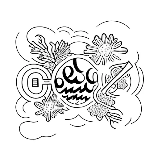 gods greater than the highs and lows made of florals and ivy tattoo design idea