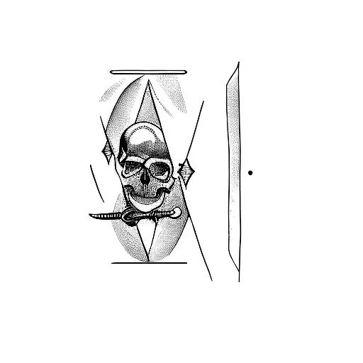 a skull and crossbones tattoo design idea