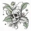 Jupiter, Saturn, Last of us tea firefly and dead leaves on vines tattoo design idea