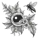 Jupiter, Saturn, Last of us tea firefly and dead leaves on vines tattoo design idea