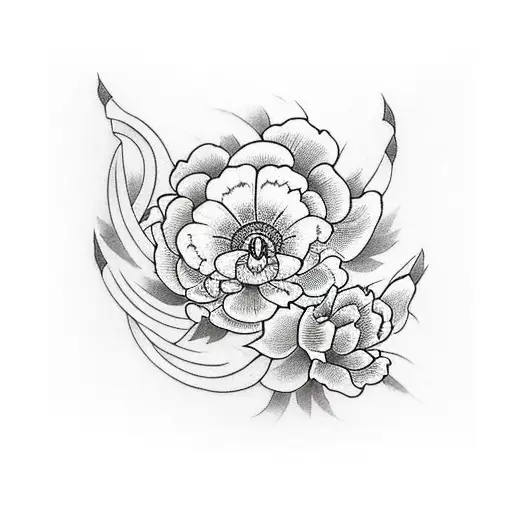 bracelete de flores com borboleta e ramos tattoo design idea