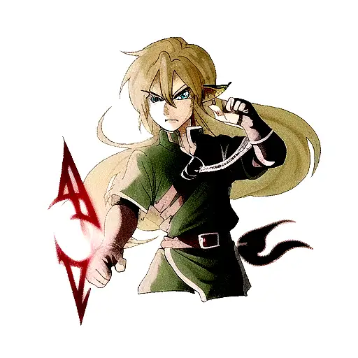 dark link tattoo design idea