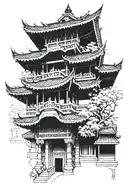 Indonesian architecture  tattoo design idea