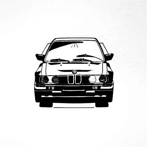touge in japan with bmw e30 drift  tattoo design idea