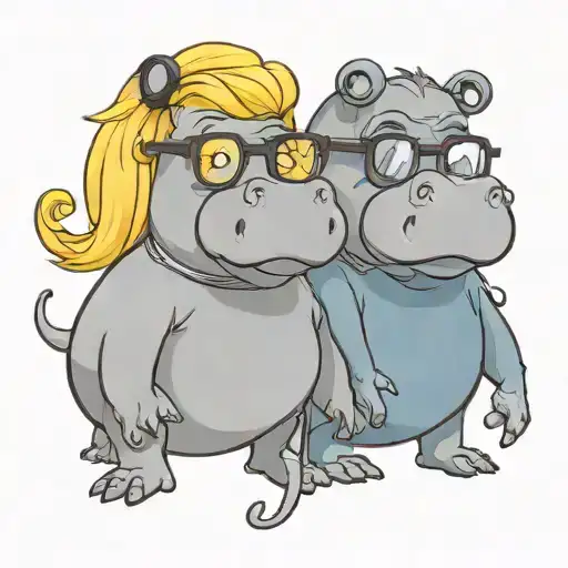  Traduzir textos com a câmera a bearded alpha male hippo with glasses, tattooed and cool in love with another hot blonde tattoo design idea