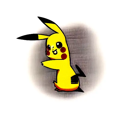Pikachu with Sasuke's style tattoo design idea