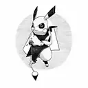 Pikachu with Sasuke's style tattoo design idea