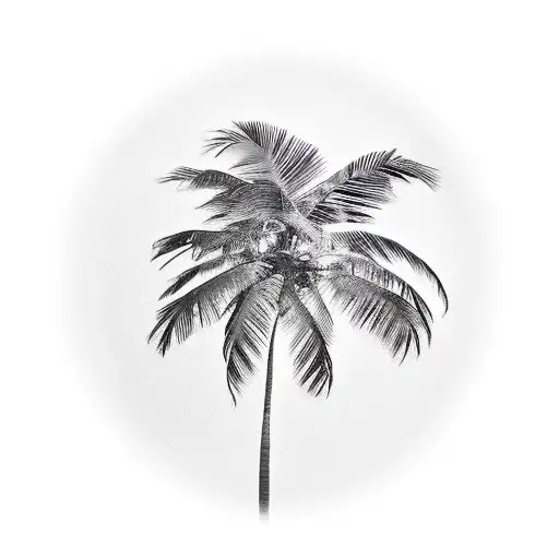Palm Tree tattoo design idea