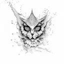 water splash and calligraphy  tattoo design idea