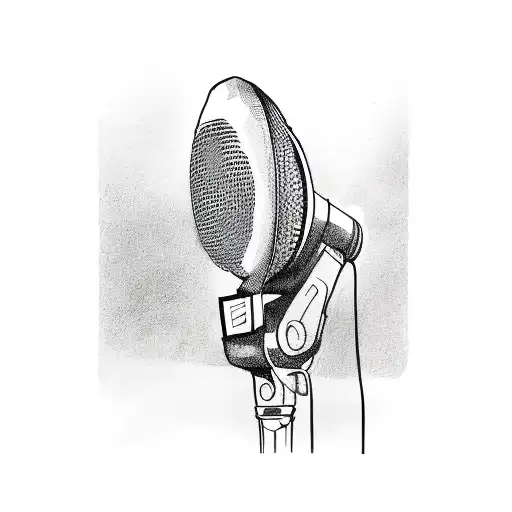 chester bennington singing into microphone tattoo design idea