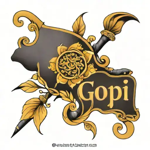 gopi name tattoo design tattoo design idea