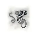 snake skeleton wrap around  tattoo design idea