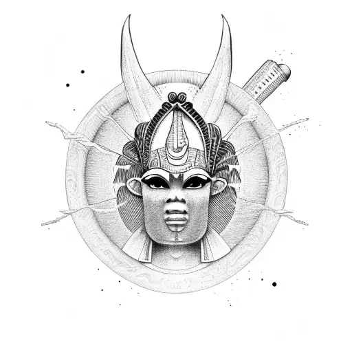 osiris god tattoo design idea