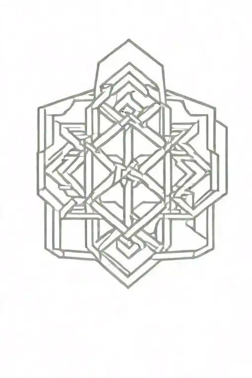 Celtic Knotwork Hexagon tattoo design idea