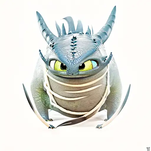 toothless from how to train your dragon tattoo design idea