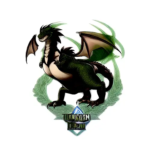 dragon from movie how to train you dragon, with genesis coupe logo  tattoo design idea