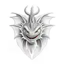 dragon from movie how to train you dragon, with genesis coupe logo  tattoo design idea