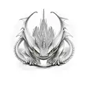 dragon from movie how to train you dragon, with genesis coupe logo  tattoo design idea