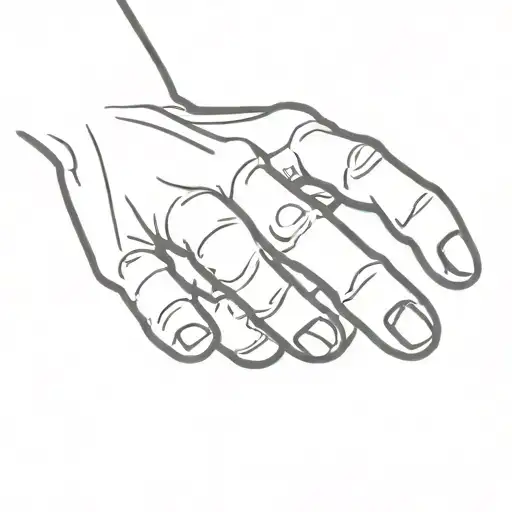human hand making a pinky promise with a skeleton hand  tattoo design idea