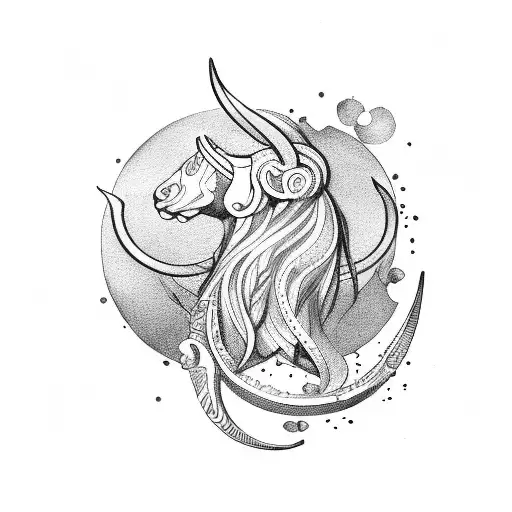 taurus and Capricorn  tattoo design idea