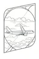 Airplane window tattoo design idea