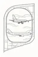 Airplane window tattoo design idea