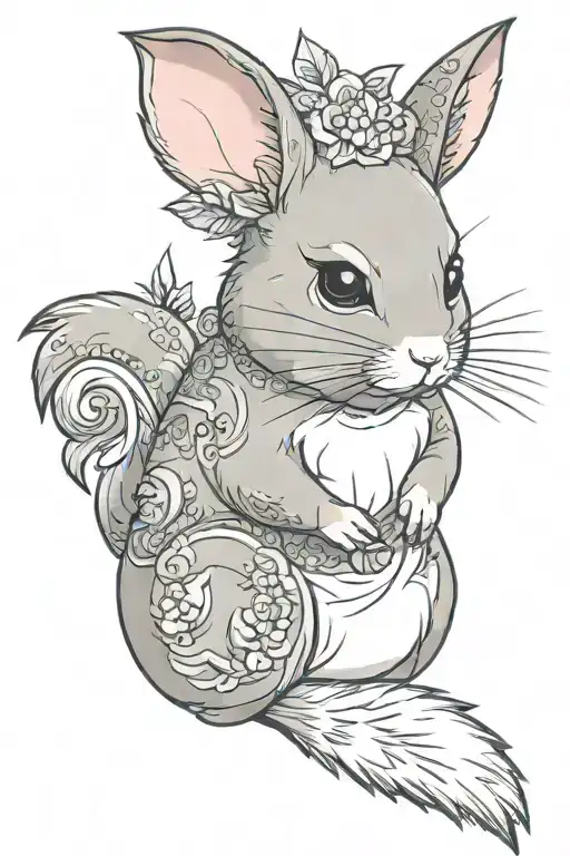 chinchilla tattoo design idea