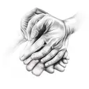 blessing hand sign tattoo design idea