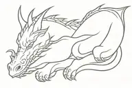 sleeping dragon tattoo design idea