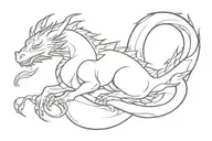 sleeping dragon tattoo design idea