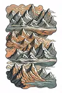 mountain range tattoo design idea