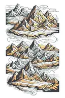 mountain range tattoo design idea