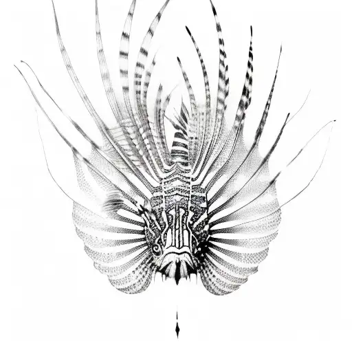 lion fish tattoo design idea