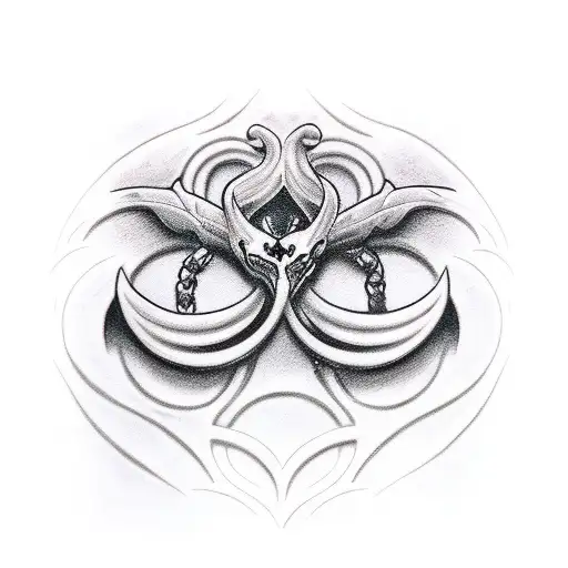 sexy ghostface pinup tattoo design idea