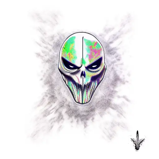 ghostface tattoo design idea