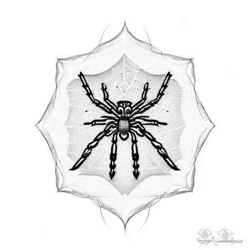 Spider Web tattoo design idea