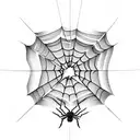Spider Web tattoo design idea