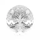 Tree of life, Yggdrasil tattoo design idea