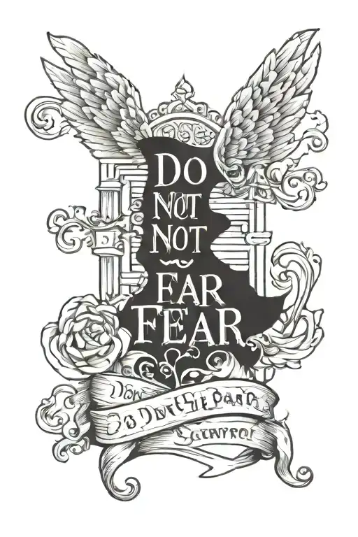 Do not fear bible scripture tattoo design idea