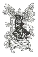 Do not fear bible scripture tattoo design idea