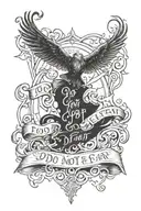 Do not fear bible scripture tattoo design idea