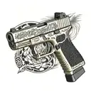 Glock 19 with extended 30 round magazine   tattoo design idea