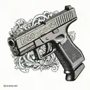 Glock 19 with extended 30 round magazine   tattoo design idea